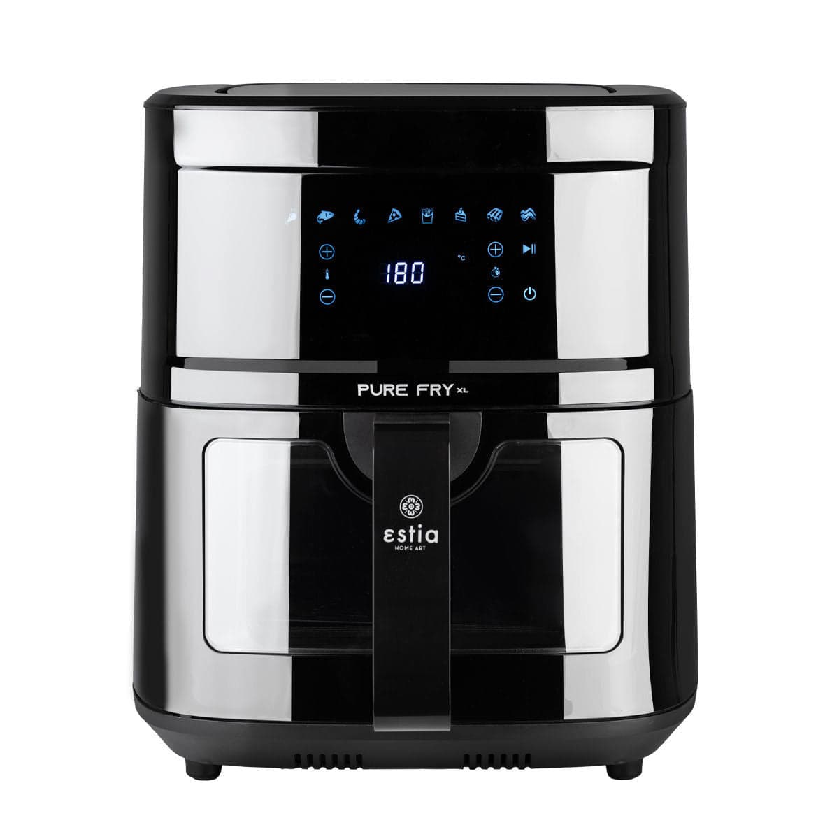 ΦΡΙΤΕΖΑ ΑΕΡΟΣ ESTIA PURE FRY XL 1700w 9.1lt ME ΨΗΦΙΑΚΗ ΟΘΟΝΗ & 8 ΠΡΟΓΡΑΜΜΑΤΑ ΜΑΥΡΟ  06-20620