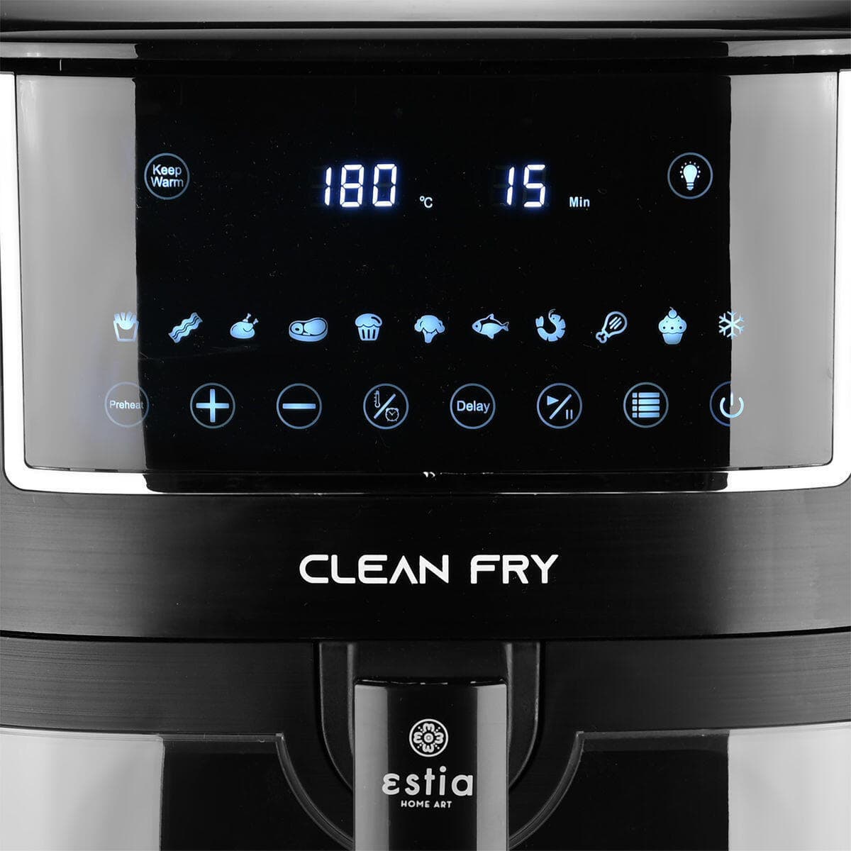 ΦΡΙΤΕΖΑ ΑΕΡΟΣ ESTIA CLEAN FRY XL 1650W 7.2L ME ΨΗΦΙΑΚΗ ΟΘΟΝΗ & 8 ΠΡΟΓΡΑΜΜΑΤΑ