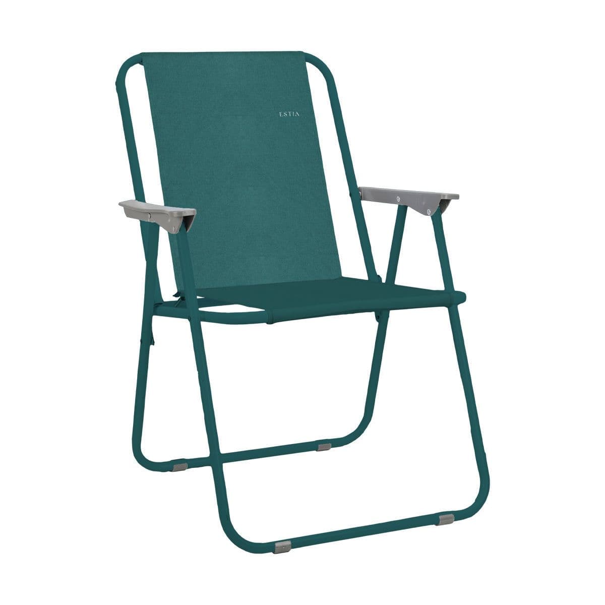 ΚΑΡΕΚΛΑ ΘΑΛΑΣΣΗΣ ESTIA 00-30537 TEAL GREEN ΑΝΑΔΙΠΛΟΥΜΕΝΗ ΥΦΑΣΜΑΤΙΝΗ 52x44x75cm - εικόνα 1